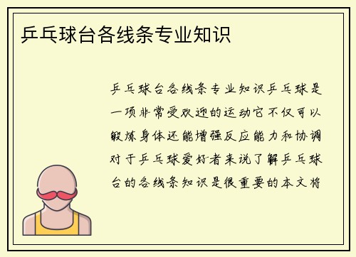 乒乓球台各线条专业知识