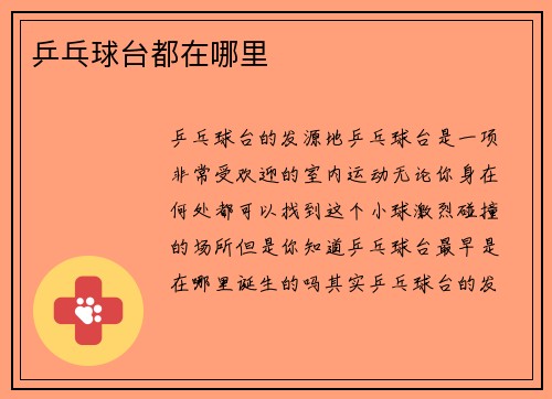 乒乓球台都在哪里
